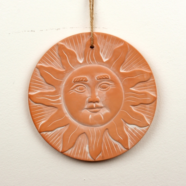 Keramická záhradné dekorácie na stenu slnko 22cm