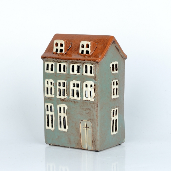 Keramické domčeky na sviečku 10,5x16x7,5cm A