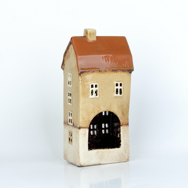 Keramické domčeky na sviečku 11,5x25x7,5cm A