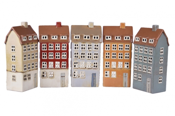 Keramické domčeky na sviečku 11,5x25x7,5cm A