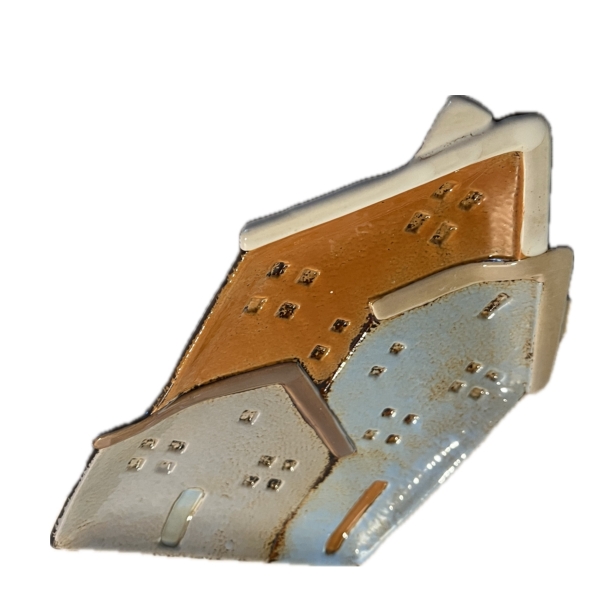 Keramické domčeky tácka na pečivo 17 x 24 x 2 cm