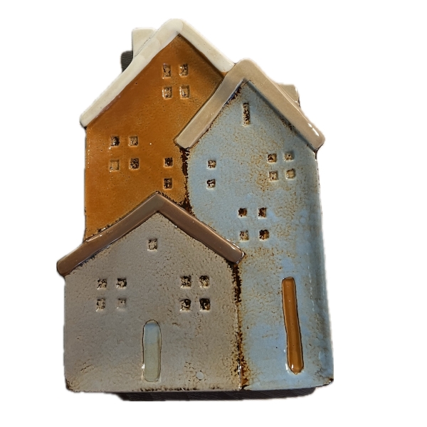 Keramické domčeky tácka na pečivo 17 x 24 x 2 cm