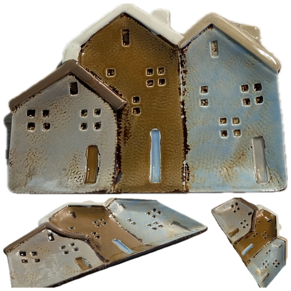 Keramické domčeky - tácka na servírovanie 20 x 14 x 2 cm