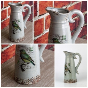 Keramické riadu - džbánok / váza modrý 30cm