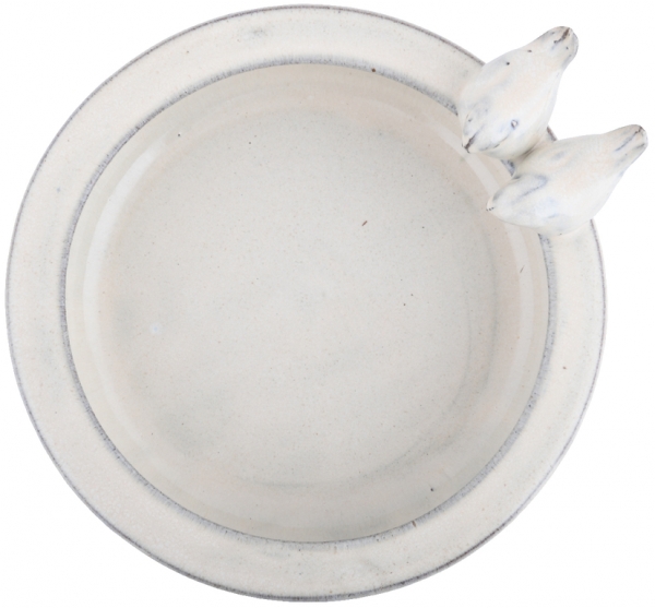 Keramické pítko pre vtáky 27cm - krémové