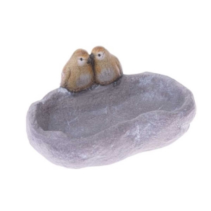 Keramické napájadlo pre vtáky Zamilované vtáčiky 20,2 × 10,3 × 15,7 cm