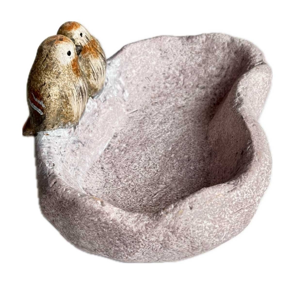 Keramické napájadlo pre vtáky Zamilované vtáčiky 20,2 × 10,3 × 15,7 cm