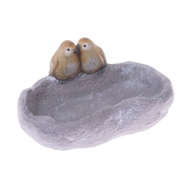 Keramické napájadlo pre vtáky Zamilované vtáčiky 20,2 × 10,3 × 15,7 cm