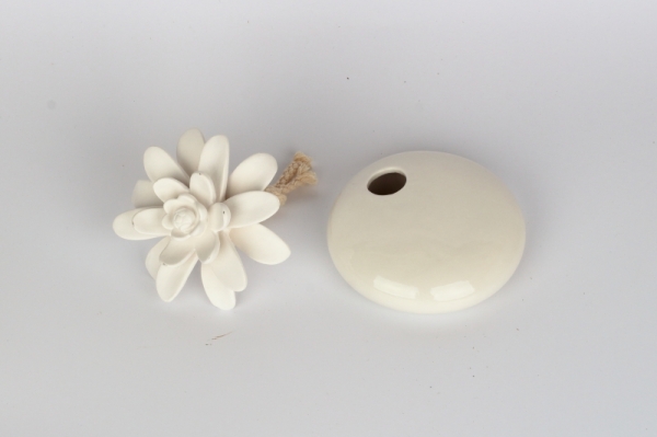 Keramický difuzér biely oválny Blanco Flor de Vainilla 200ml