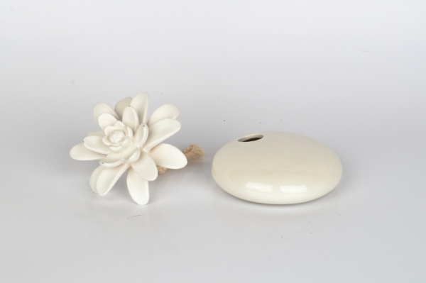 Keramický difuzér biely oválny Blanco Flor de Vainilla 200ml