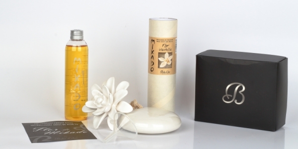 Keramický difuzér biely oválny Blanco Flor de Vainilla 200ml