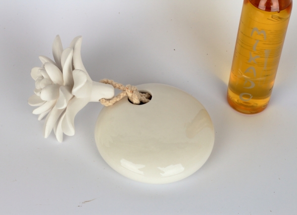 Keramický difuzér biely oválny Blanco Flor de Vainilla 200ml