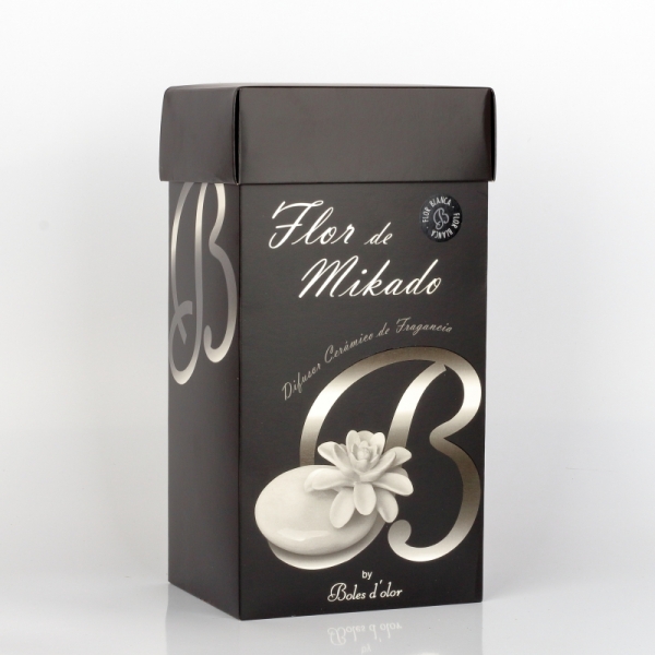 Keramický difuzér čierny oválny červená ruža Negro Flor Blanca 200ml