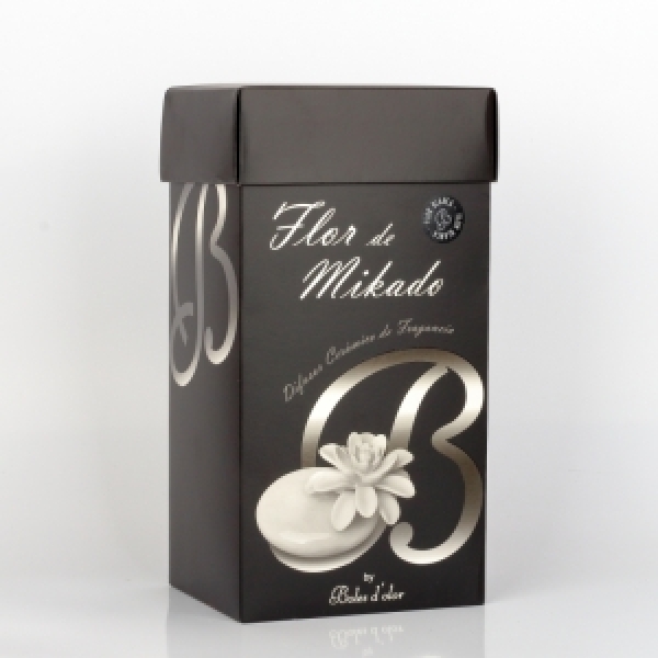 Keramický difuzér čierny oválny červená ruža Negro Flor Blanca - vyradené