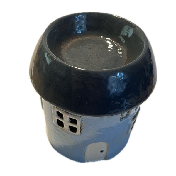 Keramický domček - aromalampa BLUE