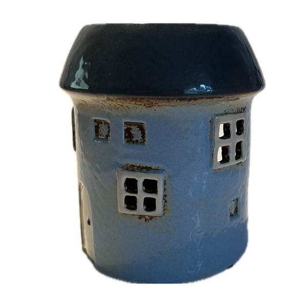 Keramický domček - aromalampa BLUE