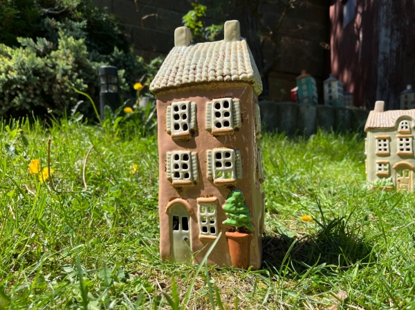 Keramický domeček do zahrádky 12,5 x 28 x 10 cm
