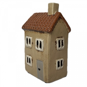 Keramický domček na čajovú sviečku 9x15x7cm Typ B
