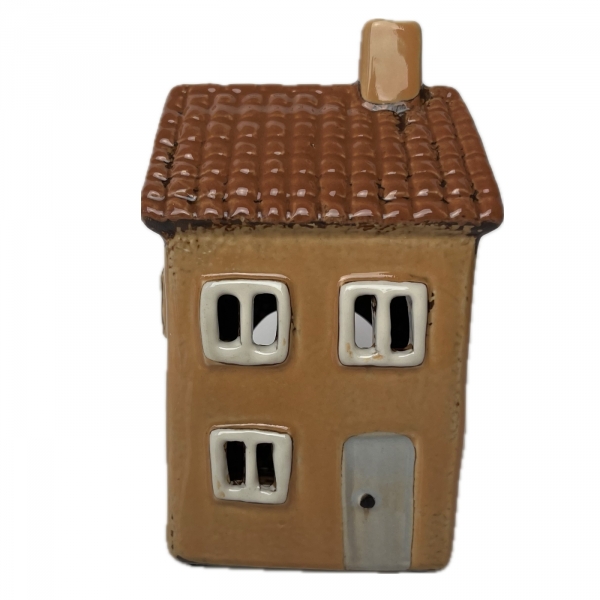 Keramický domček na čajovú sviečku 9x15x7cm Typ C