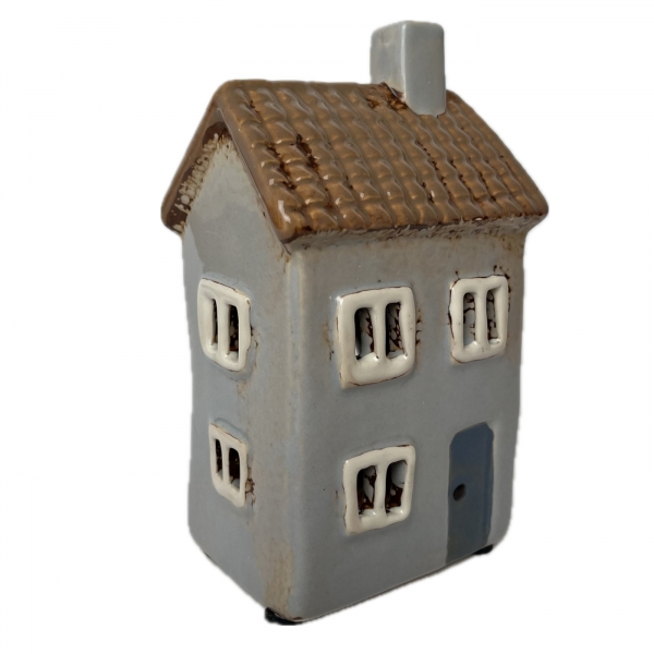 Keramický domček na čajovú sviečku 9x15x7cm Typ D
