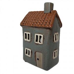Keramický domček na čajovú sviečku 9x15x7cm Typ E