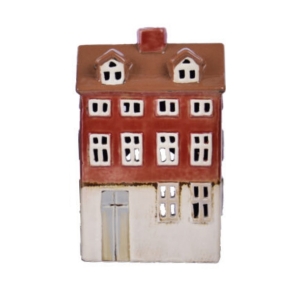 Keramický domček na sviečku 11,5x18,5x8cm C