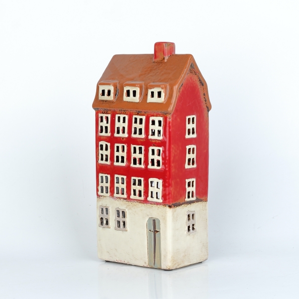 Keramický domček na sviečku 11,5x25x7,5cm B