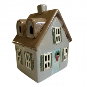 Keramický domček na sviečku 2025 - 13,5 x 17,5 x 10,5 cm Typ C