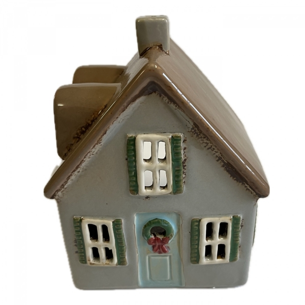 Keramický domček na sviečku 2025 - 13,5 x 17,5 x 10,5 cm Typ C