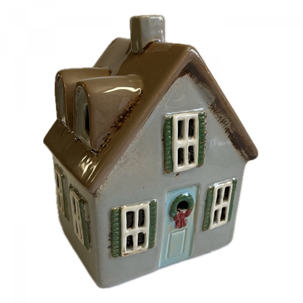 Keramický domček na sviečku 2025 - 13,5 x 17,5 x 10,5 cm Typ C