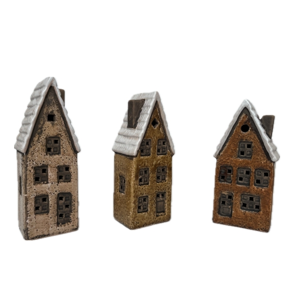 Keramický domček Vianoce 2024 - 7,5 x 5,5 x 18,5 cm Typ B