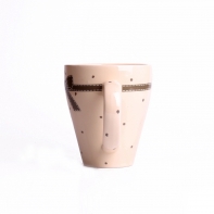 Keramický hrnček Grey dot 11x13,5 cm