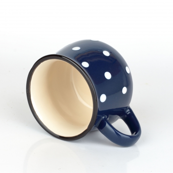 Keramický hrnček modrý s bodkami 230ml
