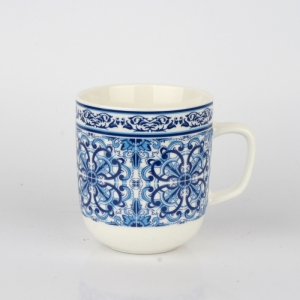 Keramický hrnček modrej ornamenty 11x8,5x10cm