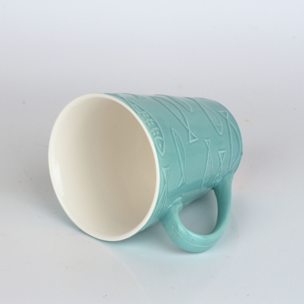 Keramický hrnček ryby tyrkys 290ml