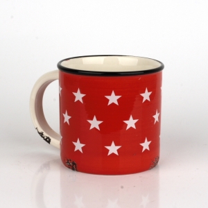 Keramický hrnček s hviezdami 10x15cm