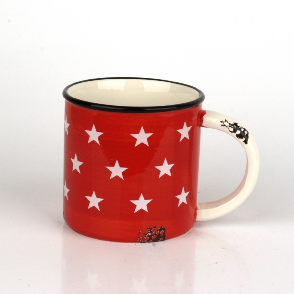 Keramický hrnček s hviezdami 10x15cm