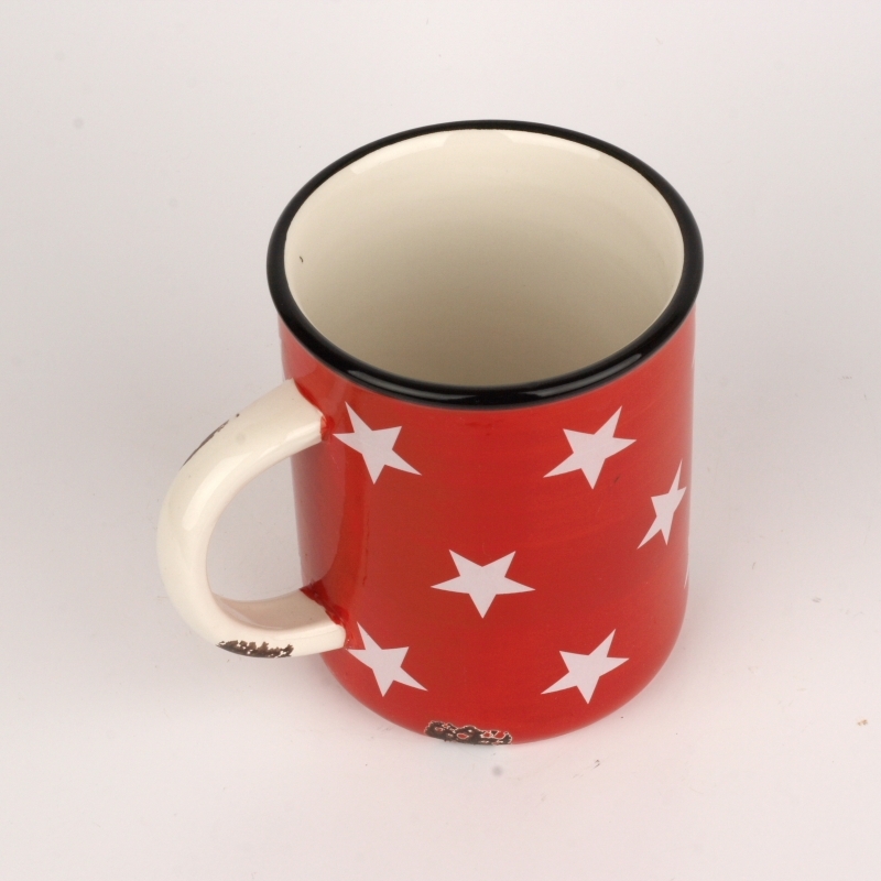 Keramický hrnček s hviezdami 13x15cm