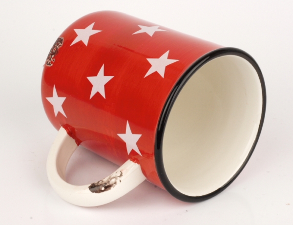 Keramický hrnček s hviezdami 13x15cm