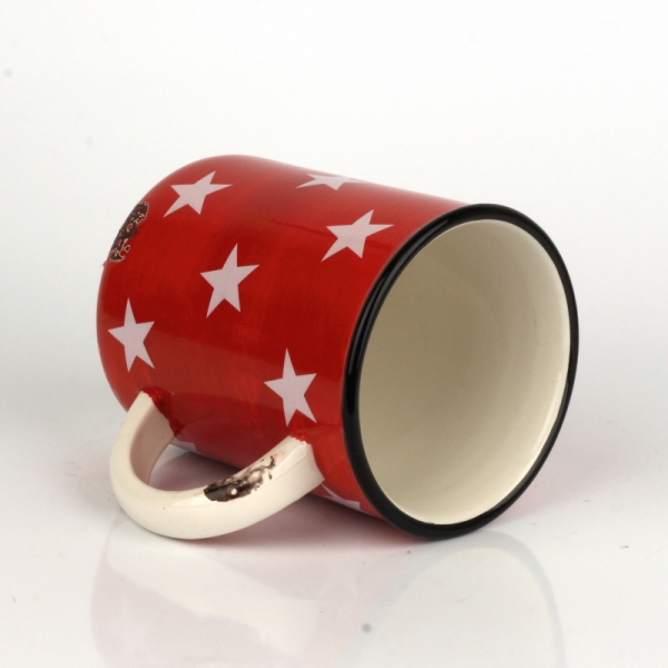 Keramický hrnček s hviezdami 13x15cm