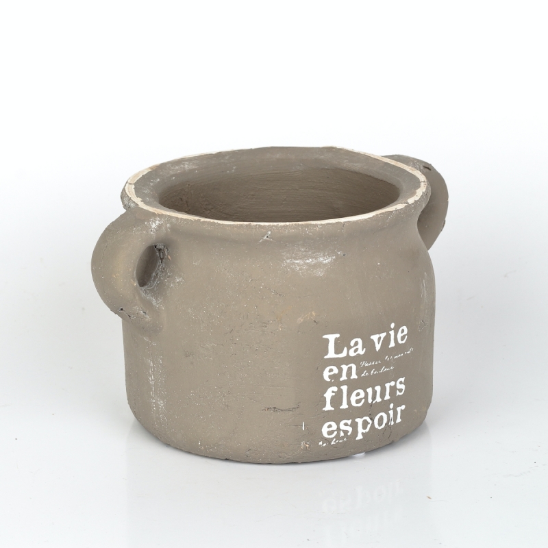 Keramický kvetináč La vie hnedý