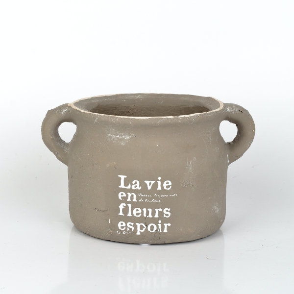Keramický kvetináč La vie hnedý