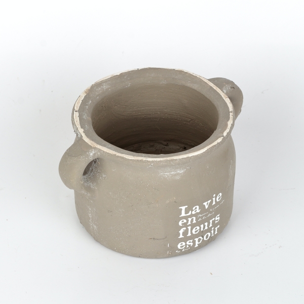 Keramický kvetináč La vie hnedý