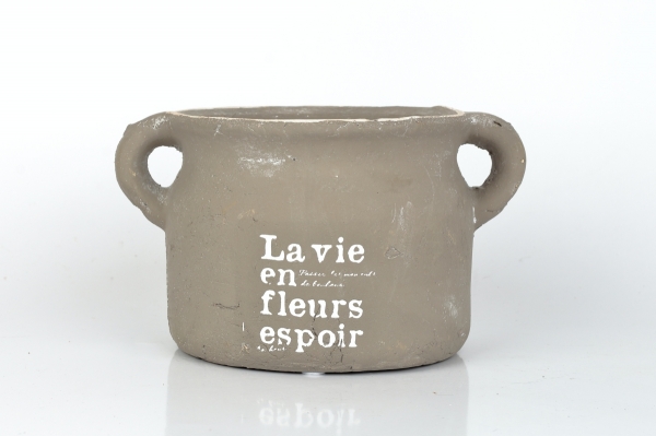 Keramický kvetináč La vie hnedý