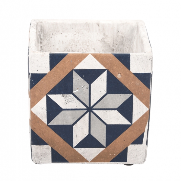 Keramický kvetináč Portugal, 13x13x13cm