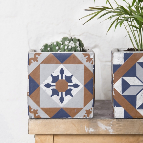 Keramický kvetináč Portugal, 13x13x13cm