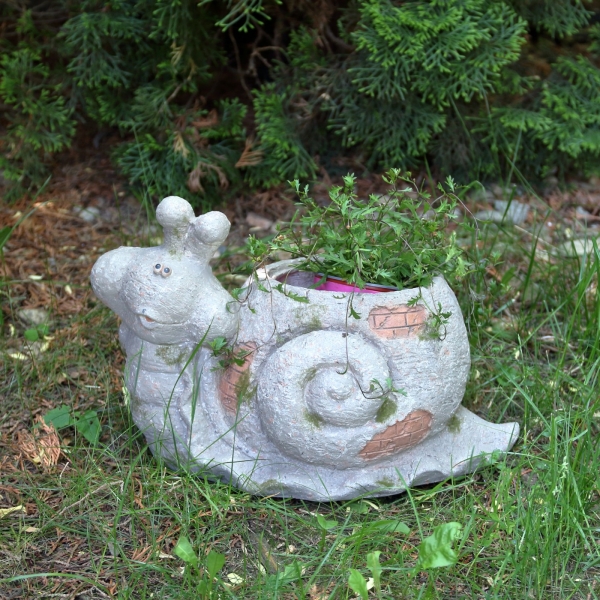 Keramický kvetináč slimák 24×25,5×40 cm