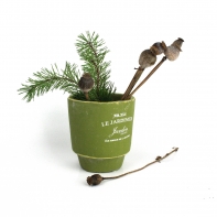 Keramický kvetináč svetlo zelený 14 × 15,5 × 14cm