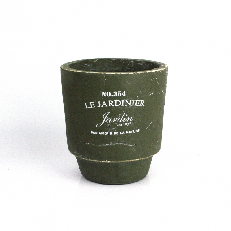 Keramický kvetináč tmavo zelený malý 14,5 × 15,5 × 14,5 cm