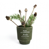 Keramický kvetináč tmavo zelený malý 14,5 × 15,5 × 14,5 cm